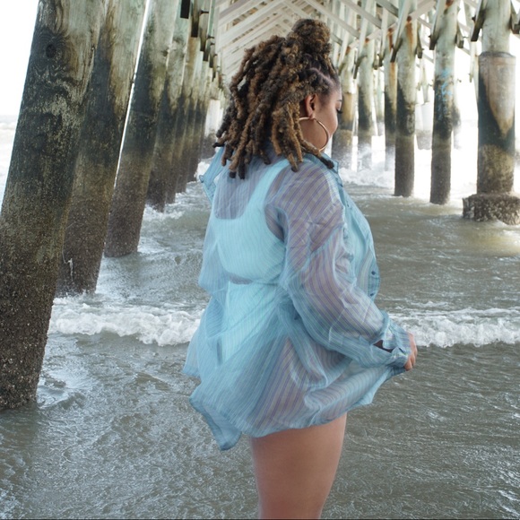 Sheer Organza Button Down Shirt from ASOS - Picture 2 of 3